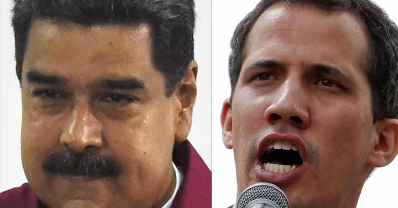 Nicolas-Maduro-and-Juan-Guaido
